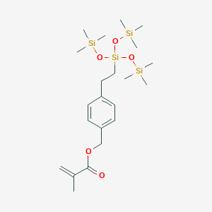 molecular formula C22H42O5Si4 B7984579 [4-[2-Tris(trimethylsilyloxy)silylethyl]phenyl]methyl 2-methylprop-2-enoate 