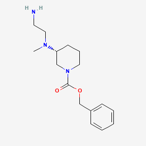 molecular formula C16H25N3O2 B7984619 (R)-3-[(2-Amino-ethyl)-methyl-amino]-piperidine-1-carboxylic acid benzyl ester 