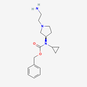 molecular formula C17H25N3O2 B7984630 [(R)-1-(2-Amino-ethyl)-pyrrolidin-3-yl]-cyclopropyl-carbamic acid benzyl ester 