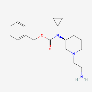 molecular formula C18H27N3O2 B7984633 [(S)-1-(2-Amino-ethyl)-piperidin-3-yl]-cyclopropyl-carbamic acid benzyl ester 