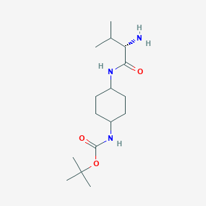 molecular formula C16H31N3O3 B7984670 [4-((S)-2-Amino-3-methyl-butyrylamino)-cyclohexyl]-carbamic acid tert-butyl ester 