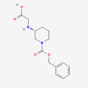 molecular formula C15H20N2O4 B7984678 (R)-3-(Carboxymethyl-amino)-piperidine-1-carboxylic acid benzyl ester 