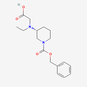 molecular formula C17H24N2O4 B7984690 (R)-3-(Carboxymethyl-ethyl-amino)-piperidine-1-carboxylic acid benzyl ester 