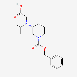 molecular formula C18H26N2O4 B7984698 (R)-3-(Carboxymethyl-isopropyl-amino)-piperidine-1-carboxylic acid benzyl ester 