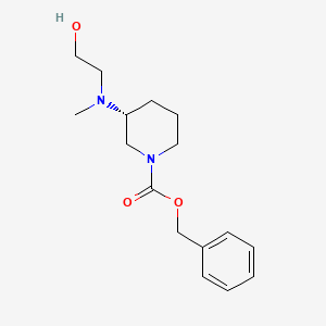 molecular formula C16H24N2O3 B7984710 (R)-3-[(2-Hydroxy-ethyl)-methyl-amino]-piperidine-1-carboxylic acid benzyl ester 