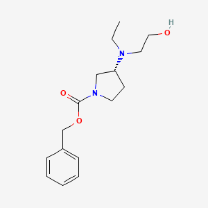 molecular formula C16H24N2O3 B7984715 (R)-3-[Ethyl-(2-hydroxy-ethyl)-amino]-pyrrolidine-1-carboxylic acid benzyl ester 