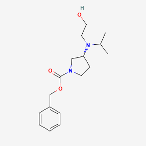 molecular formula C17H26N2O3 B7984726 (R)-3-[(2-Hydroxy-ethyl)-isopropyl-amino]-pyrrolidine-1-carboxylic acid benzyl ester 