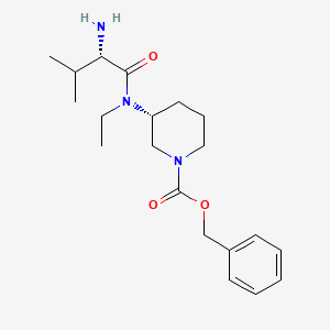 molecular formula C20H31N3O3 B7984797 (R)-3-[((S)-2-Amino-3-methyl-butyryl)-ethyl-amino]-piperidine-1-carboxylic acid benzyl ester 