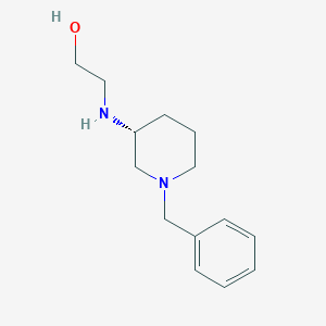 molecular formula C14H22N2O B7984825 2-((R)-1-Benzyl-piperidin-3-ylamino)-ethanol 