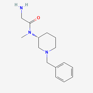 molecular formula C15H23N3O B7984830 2-Amino-N-((R)-1-benzyl-piperidin-3-yl)-N-methyl-acetamide 