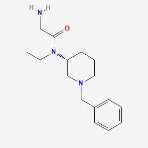 molecular formula C16H25N3O B7984837 2-Amino-N-((R)-1-benzyl-piperidin-3-yl)-N-ethyl-acetamide 