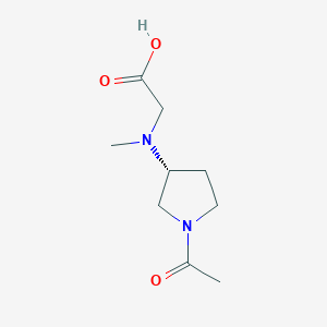 molecular formula C9H16N2O3 B7984842 [((R)-1-Acetyl-pyrrolidin-3-yl)-methyl-amino]-acetic acid 