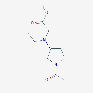 molecular formula C10H18N2O3 B7984843 [((R)-1-Acetyl-pyrrolidin-3-yl)-ethyl-amino]-acetic acid 