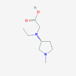 molecular formula C9H18N2O2 B7984912 [Ethyl-((R)-1-methyl-pyrrolidin-3-yl)-amino]-acetic acid 
