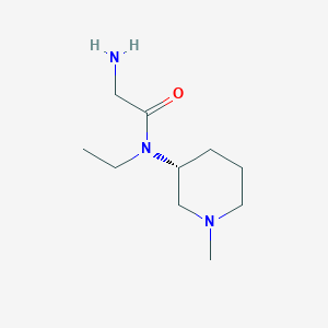 molecular formula C10H21N3O B7984924 2-Amino-N-ethyl-N-((R)-1-methyl-piperidin-3-yl)-acetamide 