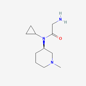 molecular formula C11H21N3O B7984942 (R)-2-Amino-N-cyclopropyl-N-(1-methylpiperidin-3-yl)acetamide 