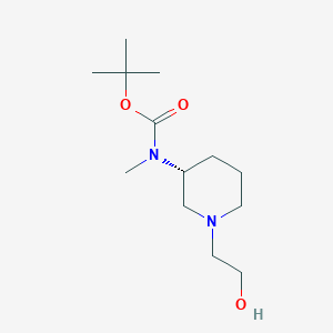 molecular formula C13H26N2O3 B7984948 [(R)-1-(2-Hydroxy-ethyl)-piperidin-3-yl]-methyl-carbamic acid tert-butyl ester 