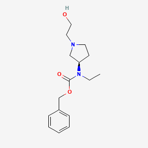 Ethyl-[(R)-1-(2-hydroxy-ethyl)-pyrrolidin-3-yl]-carbamic acid benzyl ester