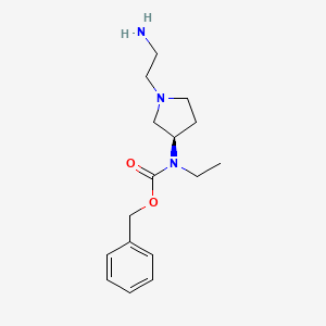 molecular formula C16H25N3O2 B7985031 [(R)-1-(2-Amino-ethyl)-pyrrolidin-3-yl]-ethyl-carbamic acid benzyl ester 