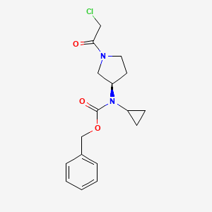molecular formula C17H21ClN2O3 B7985084 [(R)-1-(2-Chloro-acetyl)-pyrrolidin-3-yl]-cyclopropyl-carbamic acid benzyl ester 