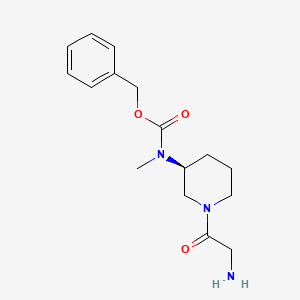 molecular formula C16H23N3O3 B7985119 [(S)-1-(2-Amino-acetyl)-piperidin-3-yl]-methyl-carbamic acid benzyl ester 
