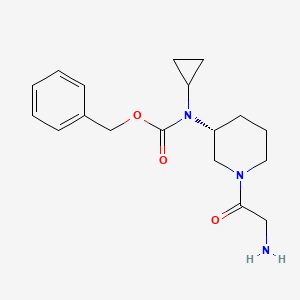 molecular formula C18H25N3O3 B7985146 [(R)-1-(2-Amino-acetyl)-piperidin-3-yl]-cyclopropyl-carbamic acid benzyl ester 
