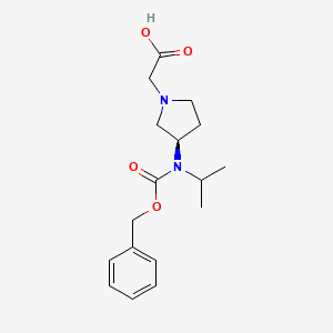 molecular formula C17H24N2O4 B7985164 [(R)-3-(Benzyloxycarbonyl-isopropyl-amino)-pyrrolidin-1-yl]-acetic acid 