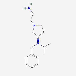 molecular formula C16H27N3 B7985184 [(R)-1-(2-Amino-ethyl)-pyrrolidin-3-yl]-benzyl-isopropyl-amine 