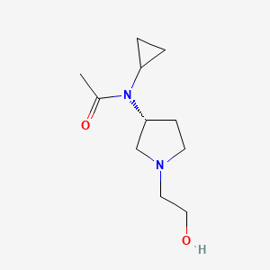 molecular formula C11H20N2O2 B7985251 N-Cyclopropyl-N-[(R)-1-(2-hydroxy-ethyl)-pyrrolidin-3-yl]-acetamide 