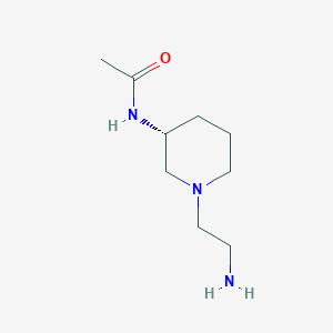 molecular formula C9H19N3O B7985263 N-[(R)-1-(2-Amino-ethyl)-piperidin-3-yl]-acetamide 