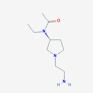 molecular formula C10H21N3O B7985273 N-[(R)-1-(2-Amino-ethyl)-pyrrolidin-3-yl]-N-ethyl-acetamide 
