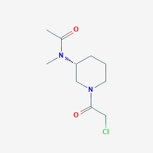molecular formula C10H17ClN2O2 B7985301 N-[(R)-1-(2-Chloro-acetyl)-piperidin-3-yl]-N-methyl-acetamide 