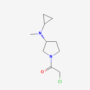 molecular formula C10H17ClN2O B7985393 2-Chloro-1-[(R)-3-(cyclopropyl-methyl-amino)-pyrrolidin-1-yl]-ethanone 