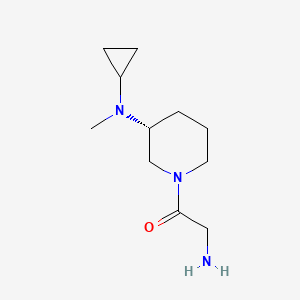 molecular formula C11H21N3O B7985430 2-Amino-1-[(R)-3-(cyclopropyl-methyl-amino)-piperidin-1-yl]-ethanone 