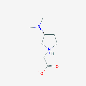 2-[(3R)-3-(dimethylamino)pyrrolidin-1-ium-1-yl]acetate