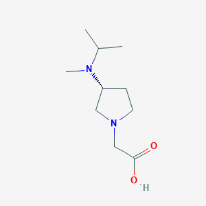 molecular formula C10H20N2O2 B7985446 [(R)-3-(Isopropyl-methyl-amino)-pyrrolidin-1-yl]-acetic acid 