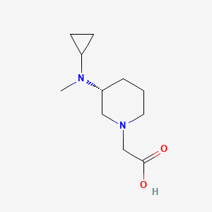 molecular formula C11H20N2O2 B7985459 [(R)-3-(Cyclopropyl-methyl-amino)-piperidin-1-yl]-acetic acid 