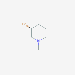 molecular formula C6H12BrN B7985469 (R)-3-Bromo-1-methyl-piperidine 