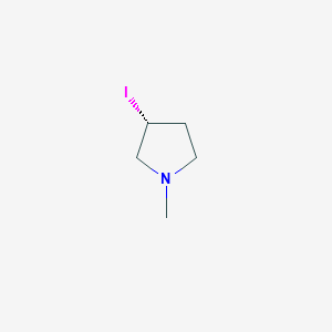 molecular formula C5H10IN B7985470 (R)-3-Iodo-1-methyl-pyrrolidine 