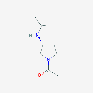 molecular formula C9H18N2O B7985511 1-((R)-3-Isopropylamino-pyrrolidin-1-yl)-ethanone 