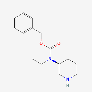 molecular formula C15H22N2O2 B7985539 Ethyl-(S)-piperidin-3-yl-carbamic acid benzyl ester 