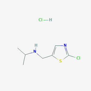 molecular formula C7H12Cl2N2S B7985554 N-((2-chlorothiazol-5-yl)methyl)propan-2-amine hydrochloride 