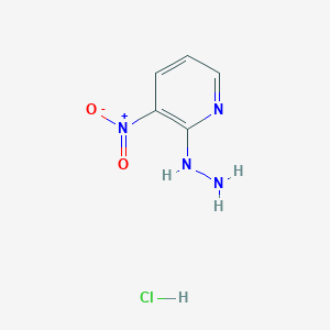 molecular formula C5H7ClN4O2 B7985566 2-Hydrazinyl-3-nitropyridine hydrochloride 