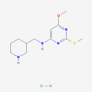 molecular formula C12H21ClN4OS B7985575 (6-Methoxy-2-methylsulfanyl-pyrimidin-4-yl)-piperidin-3-ylmethyl-amine hydrochloride 
