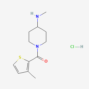 molecular formula C12H19ClN2OS B7985591 (4-Methylamino-piperidin-1-yl)-(3-methyl-thiophen-2-yl)-methanone hydrochloride 