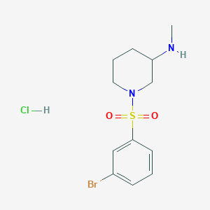 molecular formula C12H18BrClN2O2S B7985595 [1-(3-Bromo-benzenesulfonyl)-piperidin-3-yl]-methyl-amine hydrochloride 
