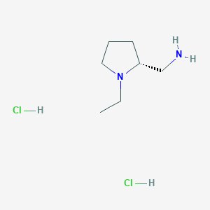 molecular formula C7H18Cl2N2 B7985659 (R)-2-(Aminomethyl)-1-ethylpyrrolidine 2hcl 