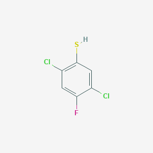 molecular formula C6H3Cl2FS B7985736 2,5-Dichloro-4-fluorobenzenethiol CAS No. 1349718-28-0