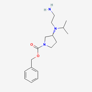molecular formula C17H27N3O2 B7985875 (R)-3-[(2-Amino-ethyl)-isopropyl-amino]-pyrrolidine-1-carboxylic acid benzyl ester 