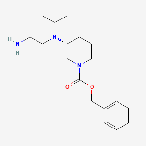 molecular formula C18H29N3O2 B7985879 (R)-3-[(2-Amino-ethyl)-isopropyl-amino]-piperidine-1-carboxylic acid benzyl ester 